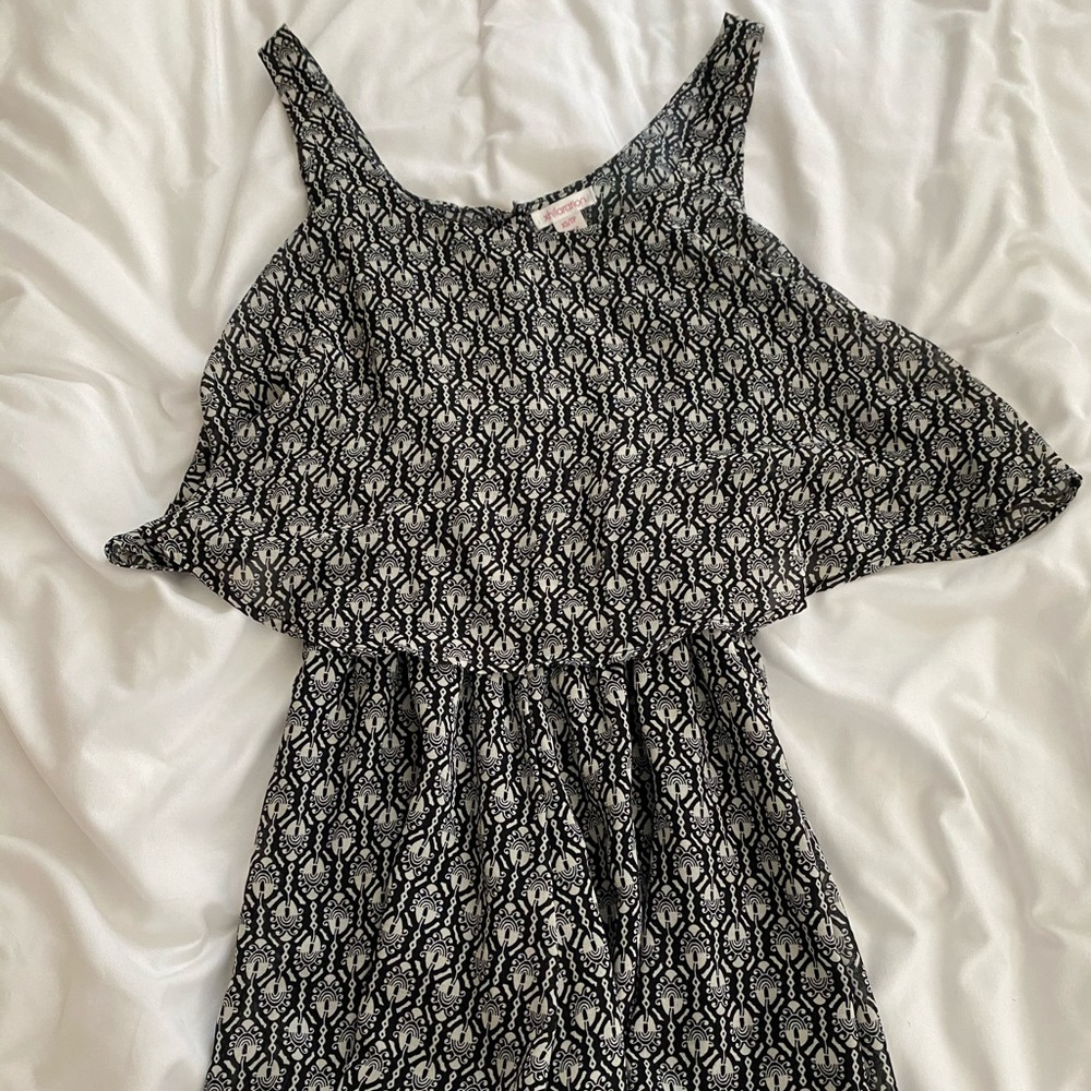 Black and white romper